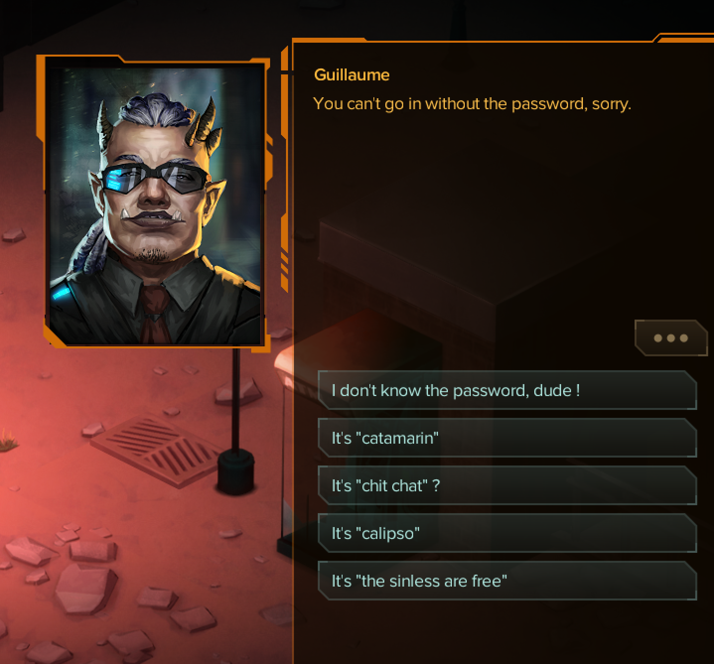 Screenshot of the final dialog in game