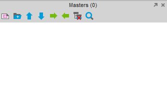 Screenshot de la liste des masters dans l'interface