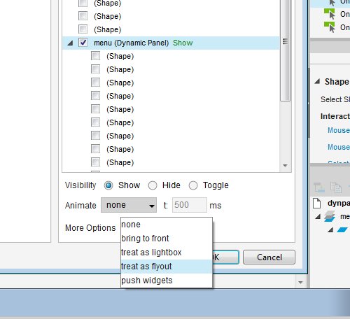 Adding a "treat as flyout" in the drop down at the bottom of the right hand column in the case editor.