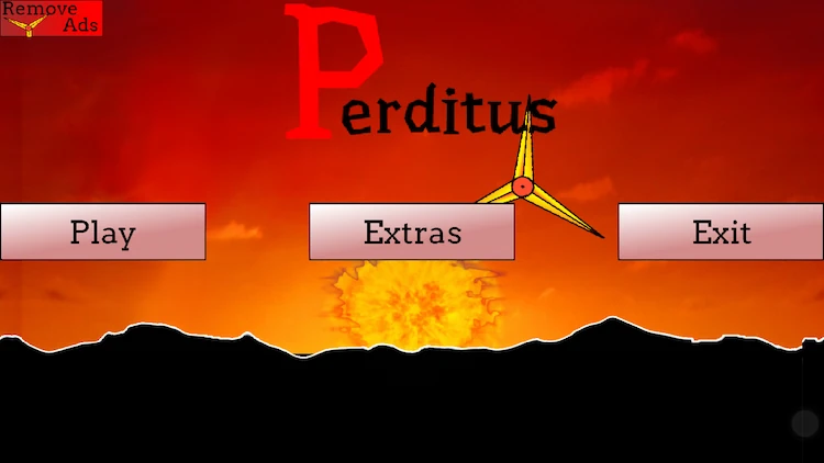 Perditus title screen.