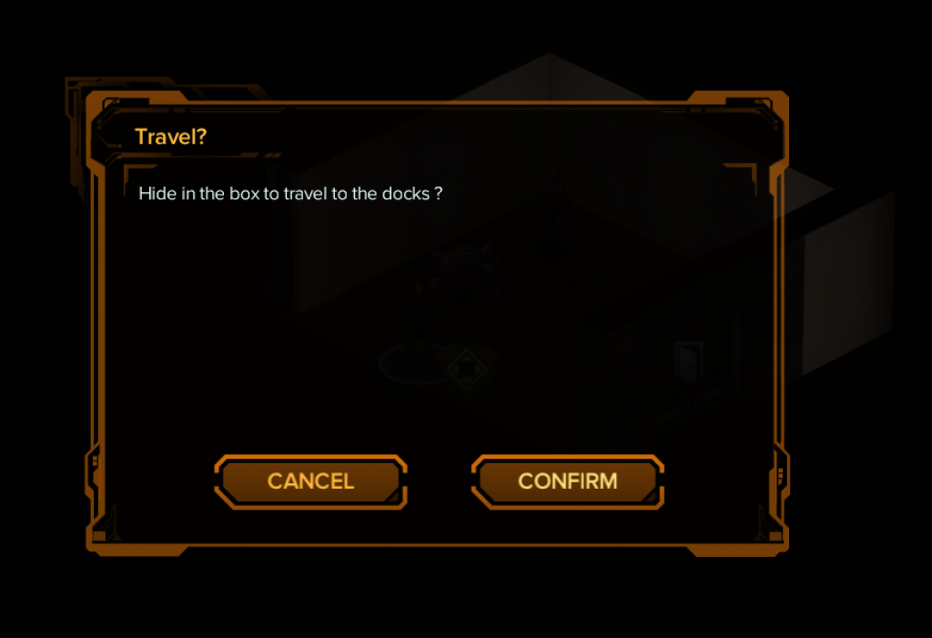 Screenshot of the confirmation message before warping the player to a new level
