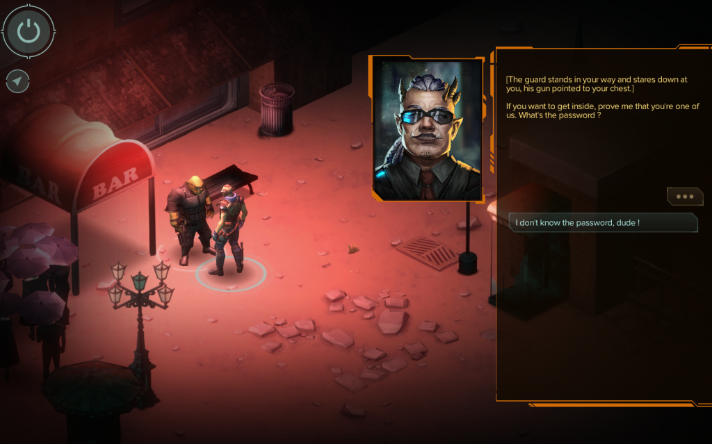 Screenshot of in-game dialog appearing on the right