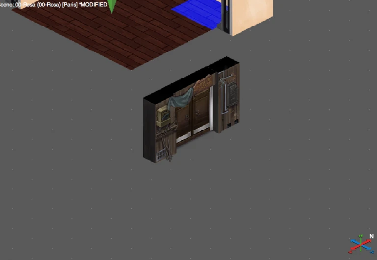 Screenshot of 3 components of doors assembled