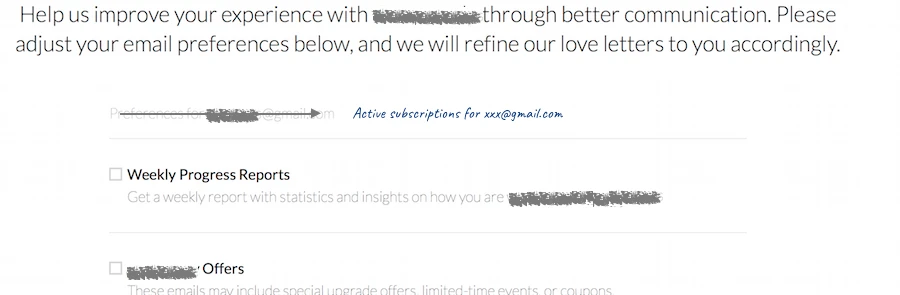 Unsubscribe wording improvement example